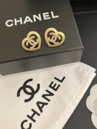 Image 1 of CHANEL HEART EARRINGS 