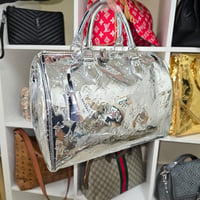 Image 2 of Metallic Silver Purse and Sneaker Set