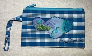 Image of Turquoise Palaka clutch