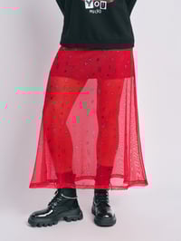 Image 5 of FALDA TUL SARA ROJA