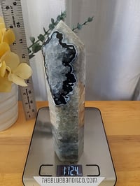 Image 2 of 1.12lb Black Agate Tower Natural Healing Crystal 