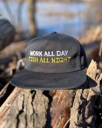 Image 1 of Black “Fish All Night” Hat