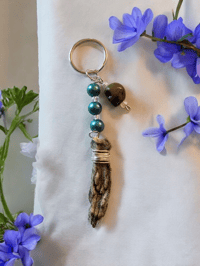 Squirrel Paw Keychain ( Blue )