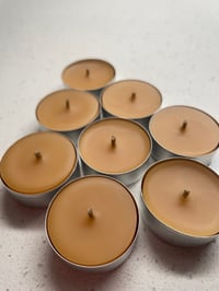 Image 1 of 8-Pack 100% Pure Beeswax Tea Light Candles