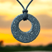 Image 5 of Small Lava Ring Necklace (#05)