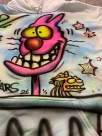 Image 5 of 1/1 Airbrush Hoodie on an XL White Hoodie