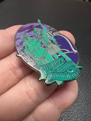 Image of 2” Haunted Mansion “Happy Haunts Materialize”” Enamel Pin
