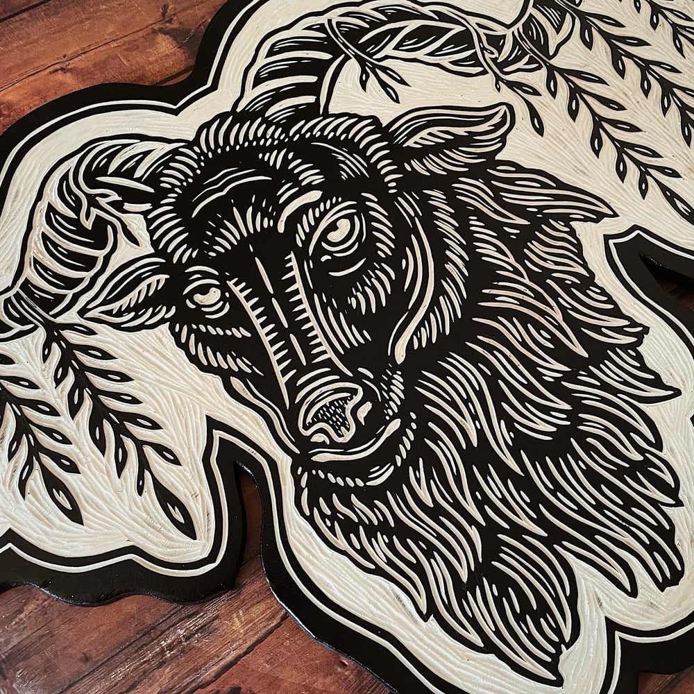 Image of Goat Woodcut