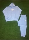 YB Sky Blue Logo Printed Sweatsuit