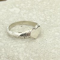 Image 5 of Sand Heart Signet Ring 