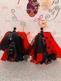 Red Bottom Tassel Earrings 