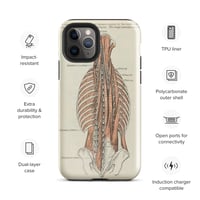 Image 3 of Antique Bookpage Detailed Anatomical Illustration Human Torso Tough Case for iPhone®