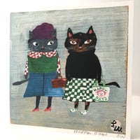 Image 2 of Small square art print-Happy Days 