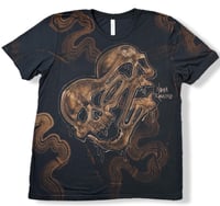 Image 1 of “DIVIDED” CUSTOM BLEACH PAINTED T-SHIRT XL