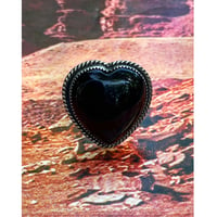 Image 1 of Onyx heart ring 