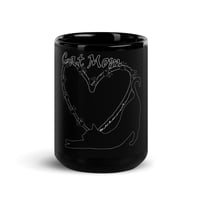 Image 2 of Cat Mom Black Glossy Mug