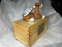 Image 9 of Handmade Custom Engraved Pit Bull Urn For Ashes Pet Portrait To Your Photos
