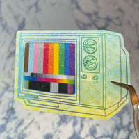 Pride TV Test Pattern Sparkle Sticker