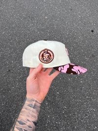 Image 2 of PINK BRIM MULTI TONE MINNESOTA TWINS CUSTOM FITTED CAP