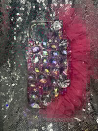 Image 1 of Pink lace bling, iPhone case  