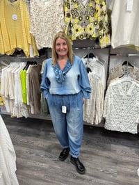 Image 2 of Julie - Washed Denim Trousers 