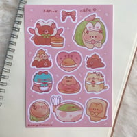 Image 1 of San X Cafe Sticker Sheets