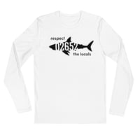 Image 1 of Long Sleeve Fitted Crew - "Respect the Locals" 02652