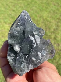 Image 7 of Transparent Phantom Fluorite On Druzy Quartz Matrix  #1803