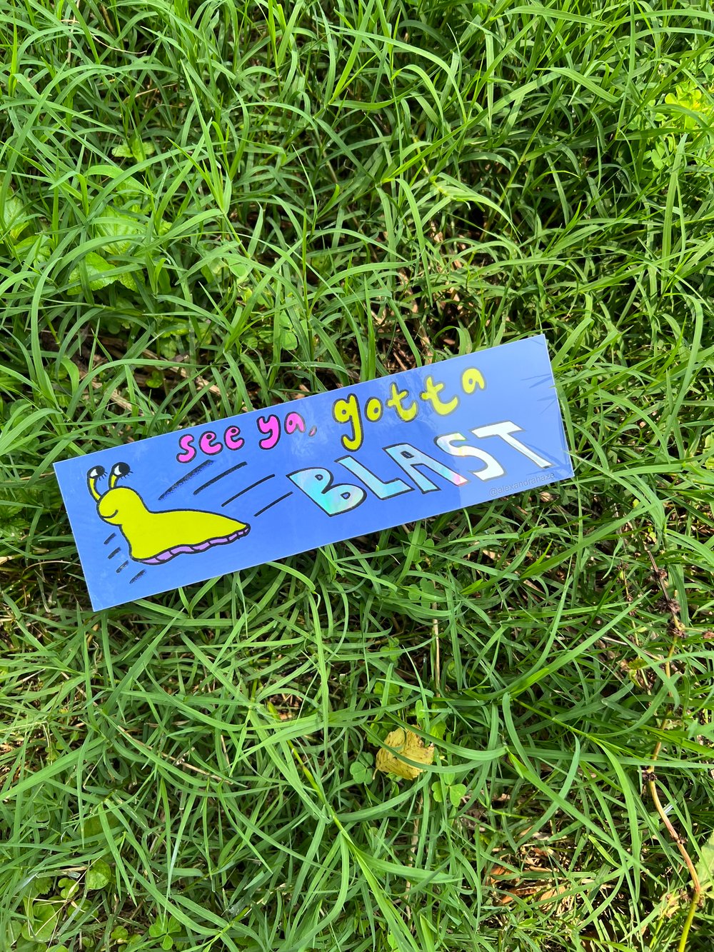 Image of gotta blast bumper sticker