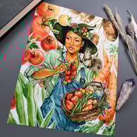 Image 2 of Abundance Witch Signed Watercolor Print