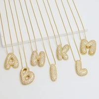 Image 3 of Custom Letter Bling Necklace 