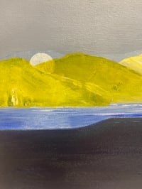 Image 2 of ‘Moon Rise’ Oil framed in oak