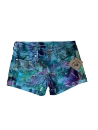 Image 2 of ♻️ UPCYCLED 4 American Eagle Cut Off Shorts in Cool Ice Dye