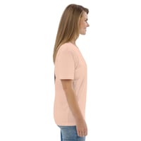Image 3 of Sun Flower Peach Unisex Organic Cotton T-shirt