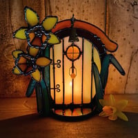 Image 1 of MADE TO ORDER LISTING FOR Daffodils Fairy Door Candle Holder 