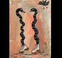 Image 1 of “Rollernsnakes” original painting on canvas