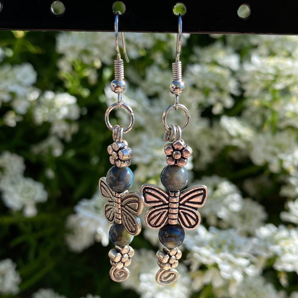 Image of winter butterfly earrings