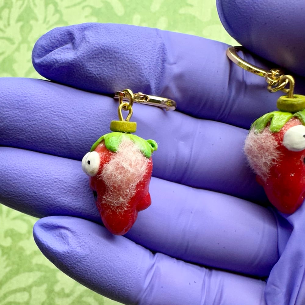 Image of Moldy Strawberry Earrings