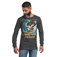 Image 19 of I Ride With Jesus Surfing Dark Unisex Long Sleeve Tee