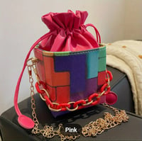 Pink Colorblock Mini Crossbody