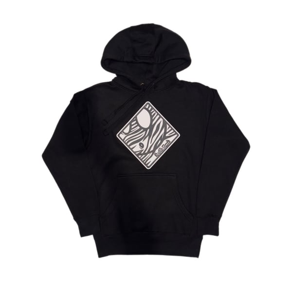 Image of Ghost Hoodie in Black/Zebra