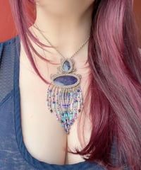 Image 1 of Purple Lepidolite Cabochon Necklace