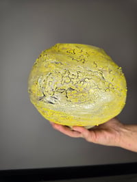 Image 3 of Yellow Crackle Vase #1