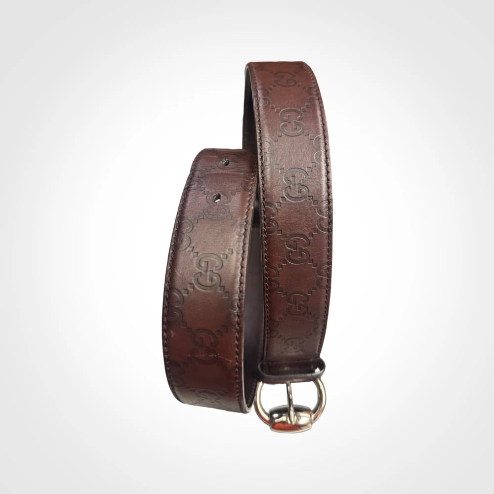 Image of Gucci Guccissima Brown Leather Belt