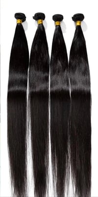 Image 2 of Grade A Straight Indian Virgin hair bundles 