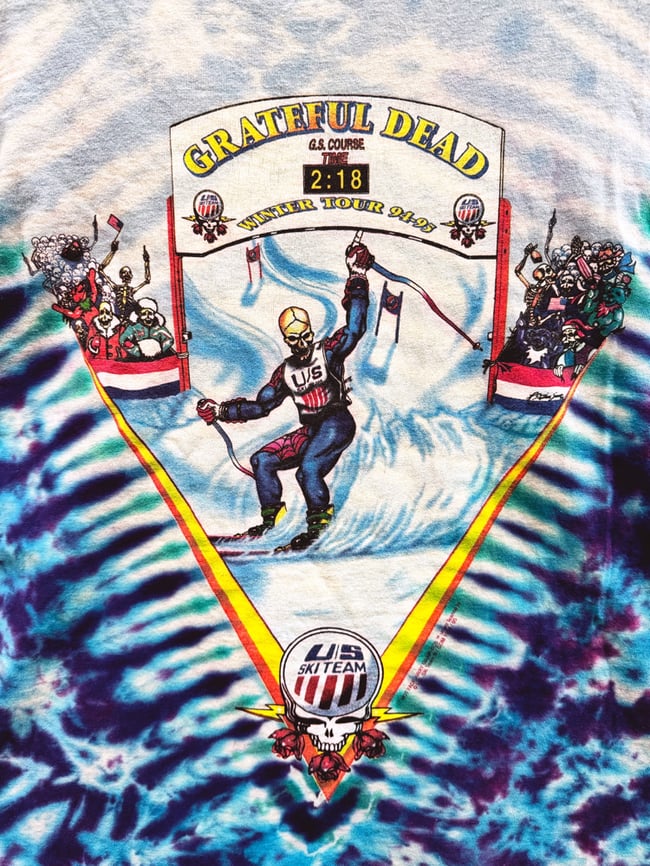 Grateful Dead 1994 / 1995 Winter Tour U.S. Ski Team T-Shirt - Size XL