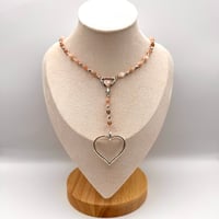 Image 2 of Antique Silver Heart Necklace