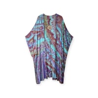 Image 1 of S Long Woven Kimono in Tropical Agate Ice Dye