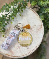Image 1 of Personalized Graduation Keychain – 2025 Grad Gift with Butterfly Wristlet