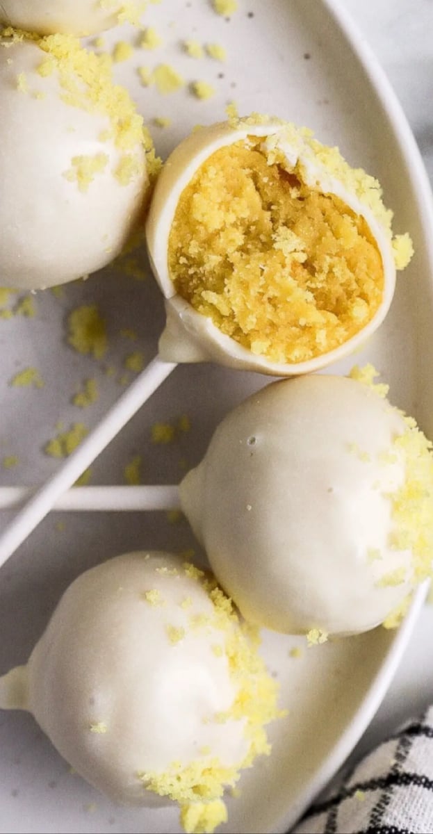 Lemon Cake Pops DND Good Eats - Main Image
